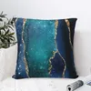 Pillow Luxurious Navy And Deep Blue Gold Galaxy Shimmer Throw Bed Pillows Decorative Case