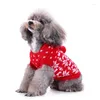 Vêtements de chien Pull de Noël O-Cou Vêtements d'hiver Chihuahua Flocon de neige Chiot Pet pour petits chiens