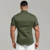 Sommer Mode Super Slim Fit Kurzarm Shirts Männer Klassische Casual Kleid Hemd Männlich Hipster Entspannt Luxe Formale Hemd 240313