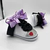 First Walkers Dollbling Colorful Canvas Sneakers New Newborn Baby Boy Girl Rhinestone Baby Shoes Soft Non Slip Shoes مريحة 240315