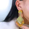 Missvikki boucles d'oreilles magnifiques à la mode pour les femmes de mariage cubique Zircon indien dubaï boucles d'oreilles de mariée bijoux fantaisie fête quotidienne 240307