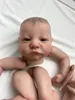 NPK19Inch redan målade Reborn Doll Parts Levi Awake Livelike Baby 3D Målning med synliga vener Tygkropp ingår 240308