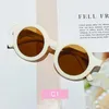 Designer Free children's color round frame light PC cute small face sunglasses for kids SYRR