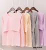 Sleepwear Maternity Women Nursing Top Breastfeeding Sleepwear Pajamas Innerwear Cotton Breathable TShirt Pregnancy Mujer Nightgown