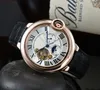 Tous les sous-cadrans travaillent hommes femmes montre en acier automatique mécanique réservoir montres chronomètre montres relogies pour hommes relojes cadeau femmes montres-bracelets #345