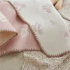 born Swaddle Wrap Sofa Throw Blankets Soft Breathable 100 Cotton Stroller Crib Receiving Blanket Bedding Quilt 240313