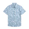 メンズレディースカジュアルシャツ夏のトップハワイアンスタイルボタンラペルカーディガン半袖プラスサイズのビーチシャツM-3XL 01