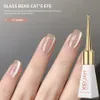 Golden Sunset Sparkle: Reflective Glass Cat Magnetic Gel nagellack, lysande glittereffekt, UV/LED Soak-off-formel