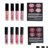 Lip Gloss 4Pcs/Set Matte Liquid Lipstick Lip Gloss Non-Stick Cup Rouge A Levre Lipgloss Maquillaje Set Drop Delivery Health Beauty Mak Dhrs6