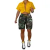 Women's Shorts 2024 Women Street Hip Hop Style Short Pants Camouflage Summer Elastic High Waist Pockets