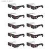 サングラス5/10/25/40pcs Eclipse Glass Safety Solar Energy Eclipse viewing Direct Sun Turservation Protection Sunglasses UV Filter Eclipse Glass H2403169JVR