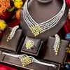 Parures de bijoux de mariage GODKI grand luxe 4 pièces géométrie irrégulière ensemble de bijoux africains femmes fête de mariage zircon cubique Dubai bijoux de mariée inde Q240316