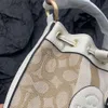 Dempsey – sac seau Macaron Jacquard rond en toile avec cordon de serrage, sacoche asymétrique épaule dénudée, vente en gros d'usine, nouvelle collection 2024