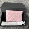 Crad Holder Designer Coin Wallets Card Case Key Purse Caviar Lambskin Passport Holders Women Men Fashion Luxury Credit Cards Slots Mini Card Wallet With Box 0213