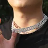 Nuevo Collares ostentosos con joyas para hombres, joyería de rapero, collar de cadena cubana