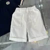 GU2024 High end Boys terno de duas peças terno crianças 2024 crianças roupas de grife criança Designer Marca camisa camisa azul shorts brancos conjunto de duas peças tamanho 100-150cm