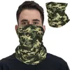 Halsdukar grön kamouflage militär camo bandana nacke täcker tryckta balaclavas wrap halsduk pannband vandring unisex vuxen vindtät