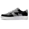 2023 Designer STA Casual Shoes Low For Sneakers Patent Leather Black Blue Camouflage Skateboarding Jogging Sports Star Trainers 1