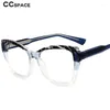 Óculos de sol 54473 moda tr90 anti luz azul bloqueando óculos de olho de gato quadro mulheres designer de luxo retro óculos para senhoras ópticas