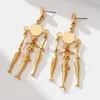 Dangle Chandelier New Design Cute Fish Gold Color Alloy Earrings Trendy Charm Animal Metal For Women Female Jewelry Accessories 24316