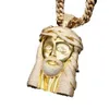 Iced T Out Diamond Tester Pass VVS Moissanite Jesus Head Face Hanger Bling Sterling Sier Big Piece Hip Hop Sieraden voor mannen GG ester