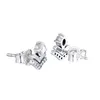 Stud Earrings Classic Wishes With Clear CZ 925 Sterling-Silver-Jewelry