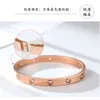 Korean version stainless steel diamond inlaid temperament womens card home titanium steel opening womens bracelet jewelry for women