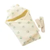 Couverture de bébé Swaddles couvertures couette enfants infantile coton mousseline couverture avec motif pour bébé Swaddles enveloppes 240312