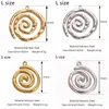 Charmes 3 pièces/lot tourbillon en acier inoxydable pour la fabrication de bijoux fournitures spirale vague Vortex pendentif bricolage collier boucles d'oreilles accessoires