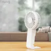 Electric Fans Foldable Mini Desktop Air Cooling Fan with Base USB Rechargeable 1200mAh Battery Operated Portable Handheld 240316