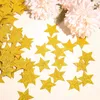 Decoração de festa 100 pcs ouro prata cinco pontas estrela confete cartão de papel aniversário chá de bebê diy coração de casamento para casa
