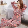 Sleepwear 100% Cotton Pama for Women Winter Soild Pink Pijamas Feminino Warm Sleepwear White Pj 2021 Fashion Pure Cotton Pyjama Femme