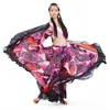 Сценическая одежда 720 градусов цыганская юбка с цветочным принтом для танца живота, этническая одежда, костюм, одежда для фламенко, женское танцевальное платье