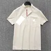 Mens Polos Casual Shirt Embroidery Högkvalitativ bomullst-shirt Lapel Neck Randig Short Polo Man Toppar Tees Designer Tshirts Asian Size M-3XL