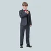 Nimble Spring Autumn Formal Boy Suit for Weddings Children Party Host Costume Wholesale Clothing 3Pcs/Set Blazer Vest Pants 240313