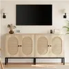 Mobili sala da pranzo mobili mobili mobili mobili ritocco rattan con porte e accento shees sideboard console in legno ingresso drop drop home