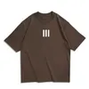 Mäns casual skjortor 2024 Summer Mens Womens Cotton T-shirt American Black Round Neck Short-Slesled Tops Loose Solid Color Basic T-Shirt Tidec24315