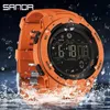 Other Watches SANDA Top Brand Men es Fitness Running Sports Passometer Calories 50M Waterproof LED Digital Military Wrist Y240316