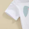 Set di abbigliamento Born Baby Girl Abiti pasquali Little Bunny Top e pantaloncini Set di vestiti estivi per neonati