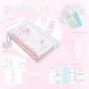 Levererar barn American för modefärgglada PVC -ark Klippbokstil Student 96 Notepad Transparent anteckningsbok Binder Pad Journal