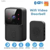 Doorbells WiFi Doorbell Home Tuya Wireless DC AC Battery Powered Camera Bell with Alexa Google Color BlackH240316