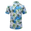 Men's Casual Shirts New Haiian Flower Mens Shirt Printed Short-sled Summer Beach Casual Fashion Clothing For Young And Middle-aged PeopleC24315