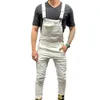 Herren Jeans Sommer Neue Herren Distressed Denim Carpenter Overalls Latzhose Overalls Motos Biker Jean Lange Harajuku Strampler Streetwear Plus SizeL2403