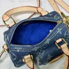 24SS Femmes Nano Designer De Luxe Denim Totes Sacs À Main Shouder Bandoulière Dames Sacs À Main Avec Pochette En Métal D'origine Bourse Pochette 16cm