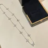 Chains Delicate Mini Butterfly Necklace S925 Sterling Silver Multi-Butterfly Light Luxury Classic Socialite Ins Collarbone Chain