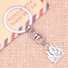 Keychains 20pcs Fashion Keychain 15x18mm Flames Fire Pendants DIY Men Jewelry Car Key Chain Ring Holder Souvenir For Gift