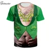 Męskie koszulki St. Pat Day T-shirty Mężczyźni Kobiet 3D Suit wydrukowany top krótkie irlandzkie ubrania imprezowe para Casual Streetwear ClothingC24315