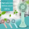 Fãs elétricos portátil mini ventilador pessoal usb bateria recarregável com suporte de telefone móvel base 3 modos para viagens ao ar livre de escritório 240316