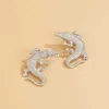 Dingle ljuskrona kvinnlig överdriven krokodilörhängen mode smycken hip hop metallhängen örhängen utsökta tillbehör 24316
