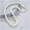 Perlenketten Künstliche 8mm Perlen Perlen Einfache Anhänger Halsketten Für Frauen Mädchen Hochzeit Party Club Dekor Modeschmuck Drop Deliv Dhqjx
